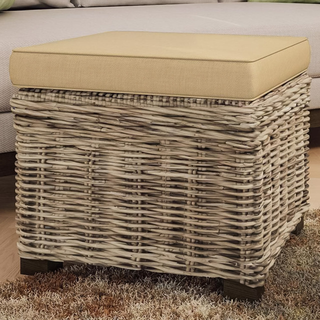 FWStyle Maya Grey Wash and Brown Handmade Lift Up Storage Stool - Size: 46 x 50 x 50cm - Wilko - image 1