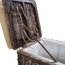 FWStyle Maya Grey Wash and Brown Handmade Lift Up Storage Stool - Size: 46 x 50 x 50cm - Wilko - thumbnail 5