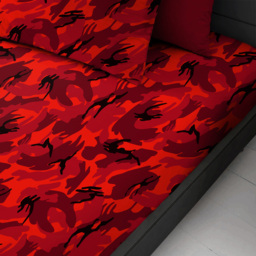 Velosso Small Camouflage Red Fitted Sheet - Size: Single - Wilko - thumbnail 3