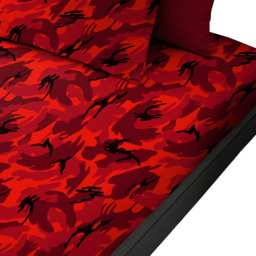 Velosso Small Camouflage Red Fitted Sheet - Size: Single - Wilko