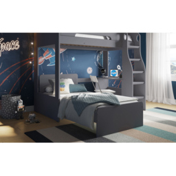 Flair Cosmic Grey Wooden L Shaped Bunk Bed - Size: Single - Wilko - thumbnail 4