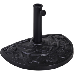 Outsunny Half Round Parasol Umbrella Base 9kg - Size: 32 x 31 x 50cm - Black - Wilko - thumbnail 1