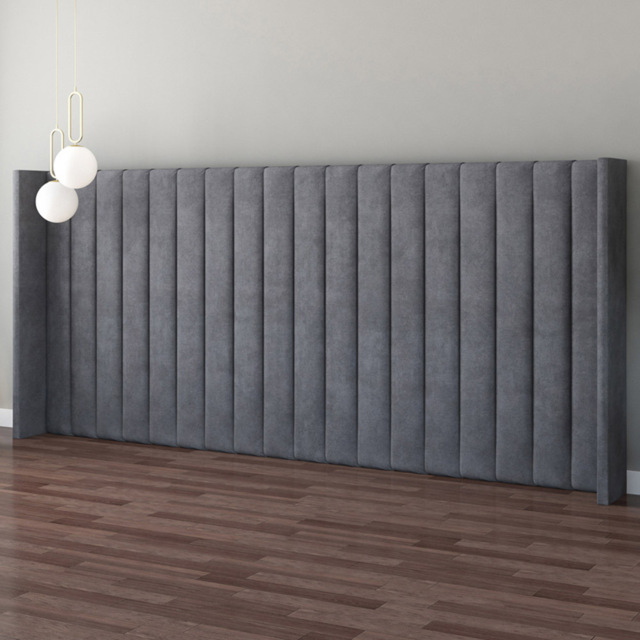 Aspire Furniture Grandeur Steel Plush Velvet Wing Headboard - Size: Emperor - Silver - Aspire Beds - Wilko - image 1