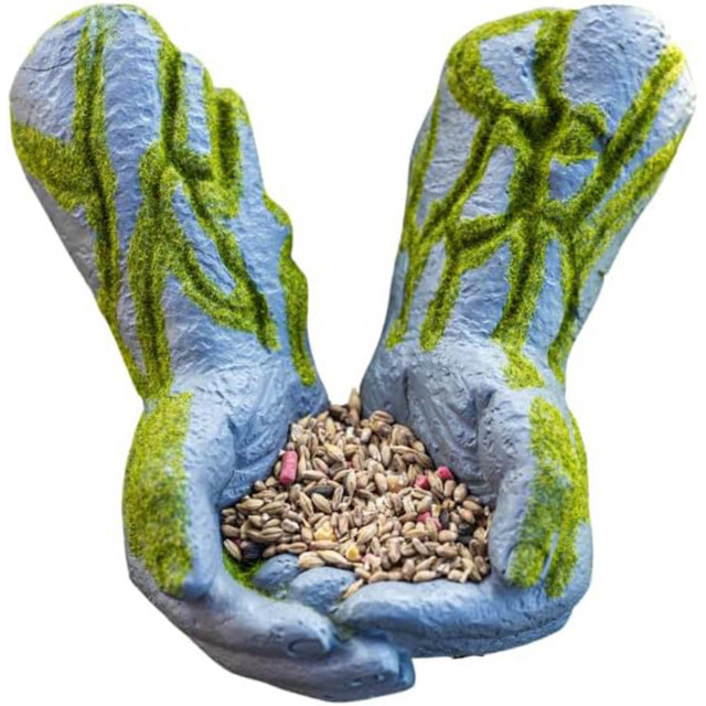 Marco Paul Wall Mounted Resin Hand Garden Ornament - Size: 20 x 10 x 10cm - White - Wilko - image 1