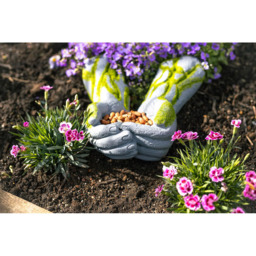 Marco Paul Wall Mounted Resin Hand Garden Ornament - Size: 20 x 10 x 10cm - White - Wilko - thumbnail 3