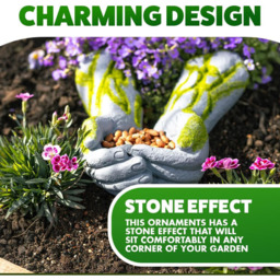 Marco Paul Wall Mounted Resin Hand Garden Ornament - Size: 20 x 10 x 10cm - White - Wilko - thumbnail 6