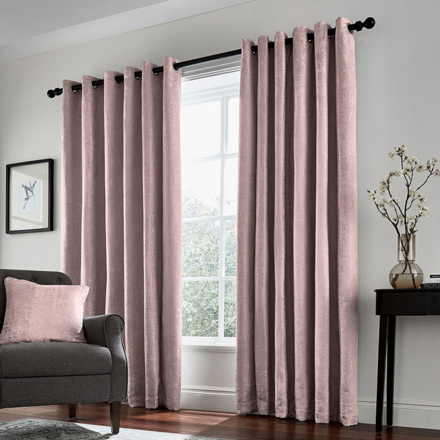 Helena Springfield Roma Lined Rose Eyelet Curtains 168 x 228cm - Size: W 168 x D 229cm - Wilko - image 1