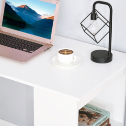 Portland Modern Shelf Office Desk White - Size: 120 x 55 x 120cm - Wilko - thumbnail 6
