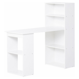 Portland Modern Shelf Office Desk White - Size: 120 x 55 x 120cm - Wilko - thumbnail 3