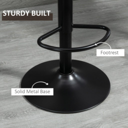 Portland Brown Adjustable Bar Stool Set of 2 - Wilko - thumbnail 7