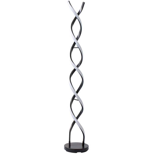 ValueLights Infinity Black Double Twist Integrated LED Floor Lamp - Size: 120 x 20 x 20cm - Wilko - image 1
