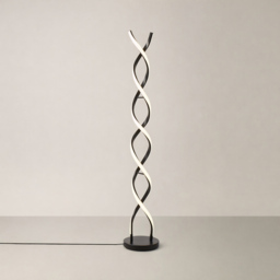 ValueLights Infinity Black Double Twist Integrated LED Floor Lamp - Size: 120 x 20 x 20cm - Wilko - thumbnail 6
