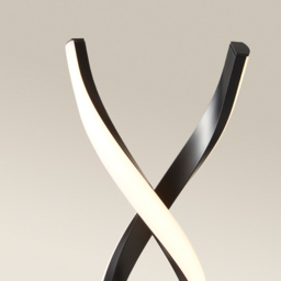 ValueLights Infinity Black Double Twist Integrated LED Floor Lamp - Size: 120 x 20 x 20cm - Wilko - thumbnail 4