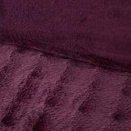 Aurora Soft Faux Fur Duvet Set Berry Double - Wilko - thumbnail 6