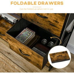 Portland 3 Drawer 2 Shelf Rustic Brown Tall Bookcase - Wilko - thumbnail 7