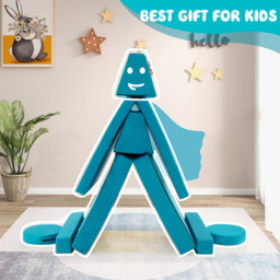 Costway Green Kids Sofa Playset with Portable Handle 8 Piece - Size: 91 x 40 x 40cm - Wilko - thumbnail 4