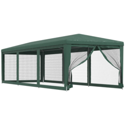 vidaXL 3 x 9m Green Party Tent with 8 Mesh Sidewalls - Wilko - thumbnail 3