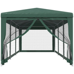 vidaXL 3 x 9m Green Party Tent with 8 Mesh Sidewalls - Wilko - thumbnail 4