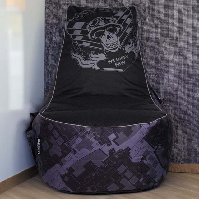 Kaikoo Call of Duty Ghost Bean Bag Gaming Chair - Black - Wilko - image 1