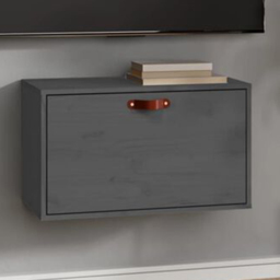 vidaXL Single Door Grey Wall Cabinet - Size: 35 x 60 x 30cm - Wilko - thumbnail 1