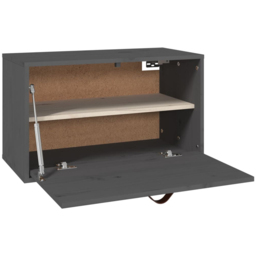 vidaXL Single Door Grey Wall Cabinet - Size: 35 x 60 x 30cm - Wilko - thumbnail 6