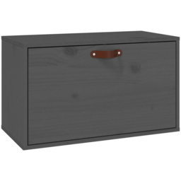 vidaXL Single Door Grey Wall Cabinet - Size: 35 x 60 x 30cm - Wilko - thumbnail 3