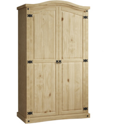 Vida Designs Corona 2 Door Natural Wardrobe - Brown - Wilko - thumbnail 3