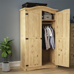 Vida Designs Corona 2 Door Natural Wardrobe - Brown - Wilko - thumbnail 5