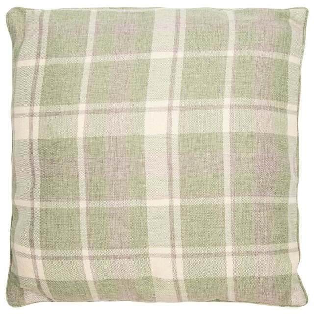 Divante Green Highbury Check Cushion 60cm - Size: 60 x 60cm - Wilko - image 1