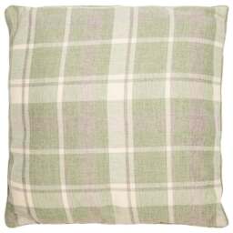 Divante Green Highbury Check Cushion 60cm - Size: 60 x 60cm - Wilko