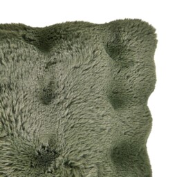 Aspen Faux Fur Cushion Green - Wilko - thumbnail 4