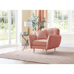 Opry Faro Coral Armchair - Size: Single - Pink - Wilko - thumbnail 6