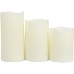 Frosted Pine LED Candle Set - Natural - Wilko - thumbnail 6