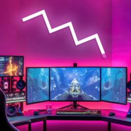 ValueLights Smart App-Control Music Sync Wall Gaming Light Bar Kit - Size: 30 x 4.5 x 2.5cm - White - Wilko - thumbnail 3