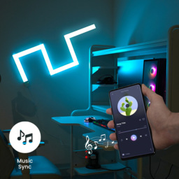 ValueLights Smart App-Control Music Sync Wall Gaming Light Bar Kit - Size: 30 x 4.5 x 2.5cm - White - Wilko - thumbnail 7