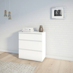 Florence Nova 3 Drawer White Chest of Drawers - Furniture To Go - Wilko - thumbnail 6