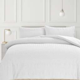 Velosso Single White Paloma Duvet Set - Wilko