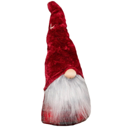 Samuel Alexander Red Tartan Sitting Gonk Christmas Decoration 48cm - Size: 48 x 15 x 15cm - Wilko