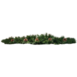 Samuel Alexander Snow Time Green Princess Christmas Garland Swag with Pinecones 90cm - Size: 90 x 90 x 15cm - Wilko - thumbnail 1