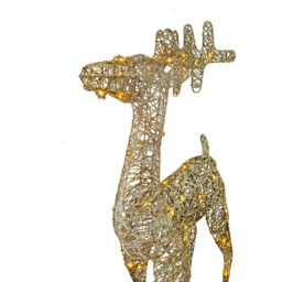 LED Standing Reindeer Decoration - Gold - Blushing Ballroom - Wilko - thumbnail 4