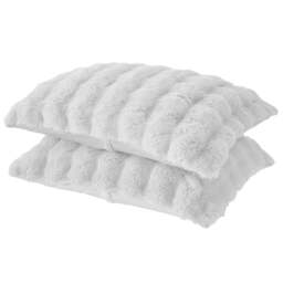 Sweet Dreams Alpine Faux Fur White Pillowcase 2 Pack - Size: 50 x 75 x 1cm - Wilko - thumbnail 1