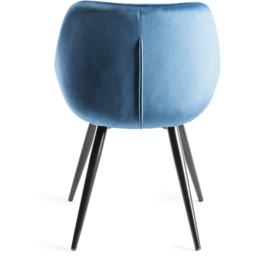 Bentley Designs Dali Set of 2 Petrol Blue Velvet Fabric Upholstered Chair - Wilko - thumbnail 6