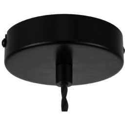 Cosylyte Millfield Matt Black Base Smoky Dimple Glass Pendant Light - Size: 31 x 30 x 30cm - Wilko - thumbnail 6