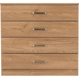 Seconique Dakota 4 Drawer Oak Effect Storage Chest - Wilko - thumbnail 4