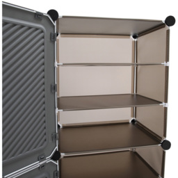 Living and Home 3 Door Multi Layer Shoe Cabinet - Size: 141 x 44 x 32cm - Grey - Wilko - thumbnail 7
