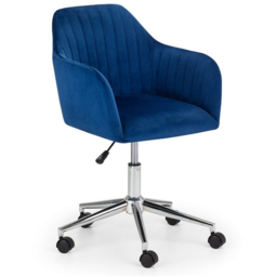 Julian Bowen Amalfi Kahlo Glass Desk and Blue Swivel Office Chair - Wilko - thumbnail 6