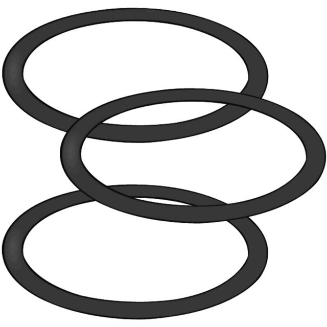 Nordlux Gasket Rubber Outdoor Stable Glass Light Seal Set of 3 - Size: 0.5 x 9.5 x 0.5cm - Black - Wilko - image 1