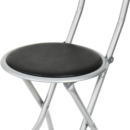 Gr8 Home Black Folding High Back Chair - Size: 88 x 30 x 30cm - Wilko - thumbnail 6