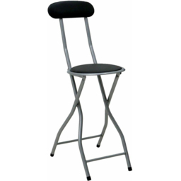 Gr8 Home Black Folding High Back Chair - Size: 88 x 30 x 30cm - Wilko - thumbnail 3