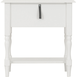 Seconique Stratford Single Drawer White Side Table - Size: 52 x 50 x 40cm - Wilko - thumbnail 6